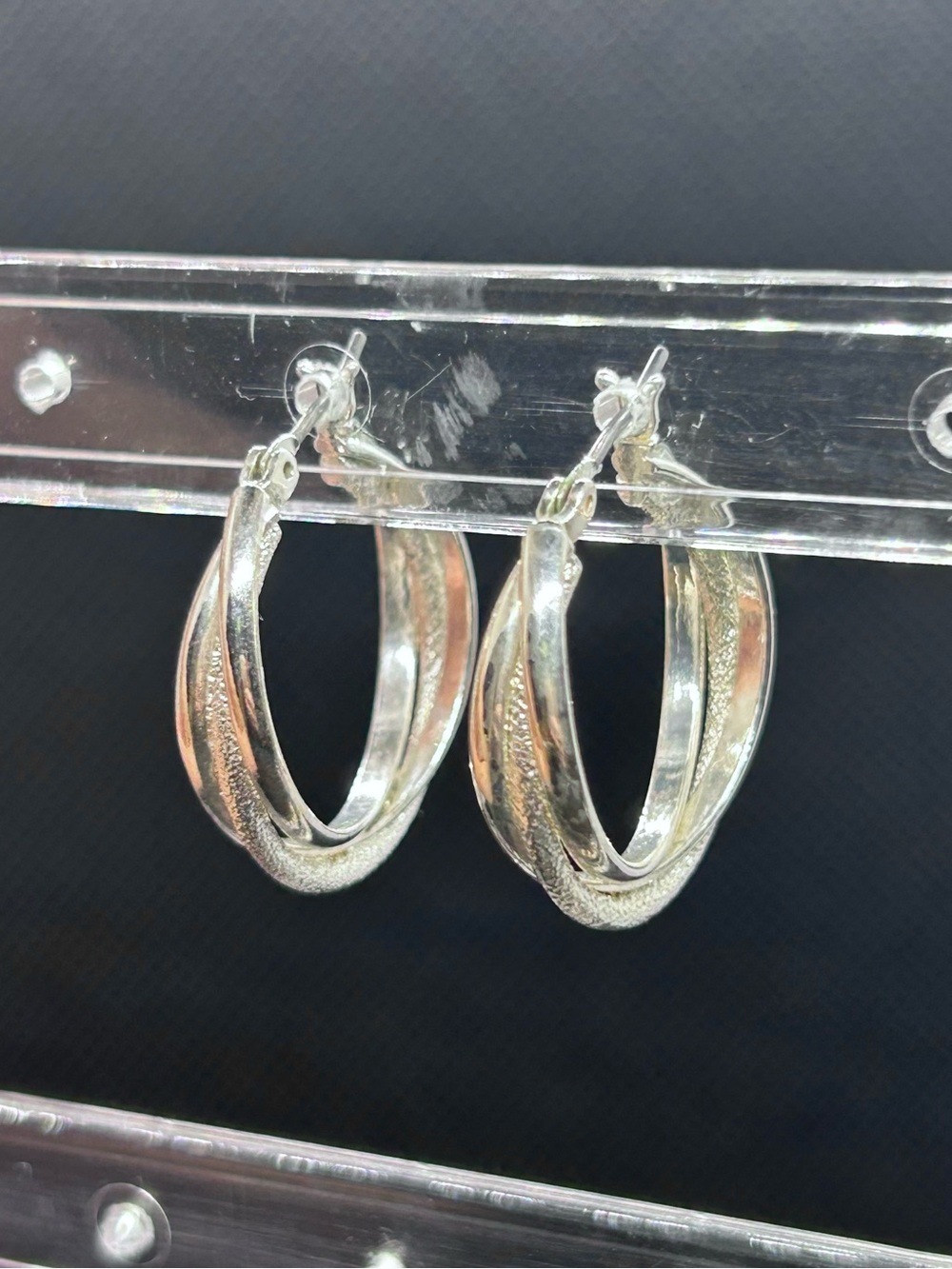 Timeless Silver-Tone Twisted Hoop Earrings - Fashion Jewelry